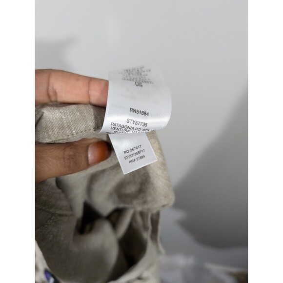 Patagonia Shorts Men Sz 34 Tan Hemp Cotton Blend Outdoor Hiking STY57735 - Picture 10 of 11